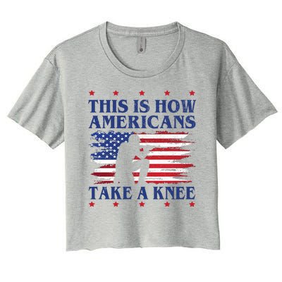 This Is How Americans Take A Knee Women's Crop Top Tee