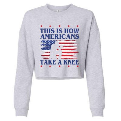 This Is How Americans Take A Knee Cropped Pullover Crew