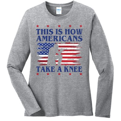 This Is How Americans Take A Knee Ladies Long Sleeve Shirt