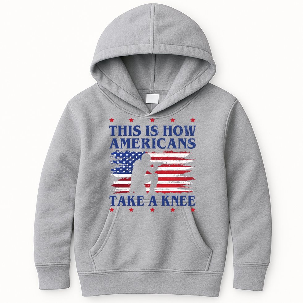 This Is How Americans Take A Knee Kids Hoodie