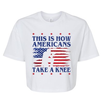 This Is How Americans Take A Knee Bella+Canvas Jersey Crop Tee