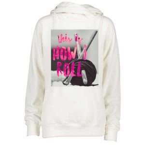 This Is How I Roll Funny Product Knitting Crocheting Lovers Gift Womens Funnel Neck Pullover Hood