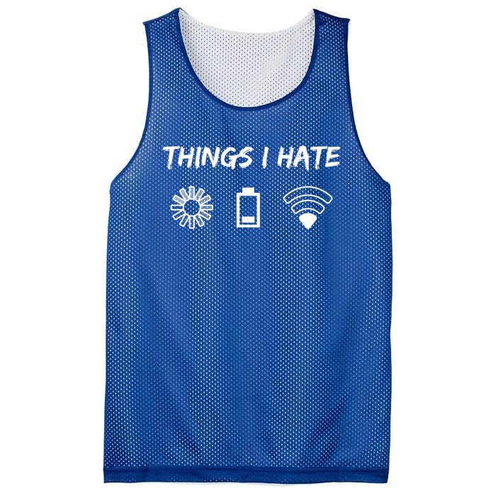 Things I Hate It Gaming Programmer Coder Gamer Gift Mesh Reversible Basketball Jersey Tank