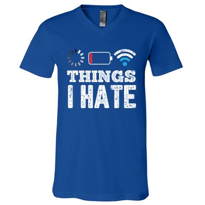 Things I Hate Funny Computer Programmer Programming Graphic Gift V-Neck T-Shirt