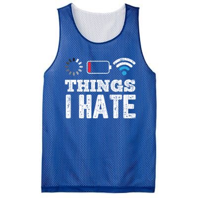 Things I Hate Funny Computer Programmer Programming Graphic Gift Mesh Reversible Basketball Jersey Tank