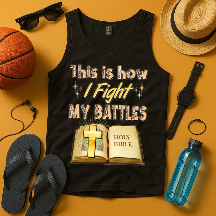 This Is How I Fight My Battles Holy Bible Faith Tank Top