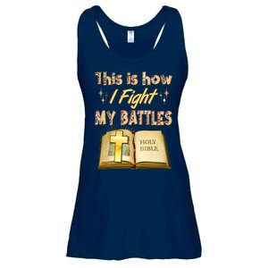 This Is How I Fight My Battles Holy Bible Faith Ladies Essential Flowy Tank