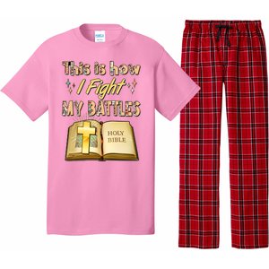 This Is How I Fight My Battles Holy Bible Faith Pajama Set