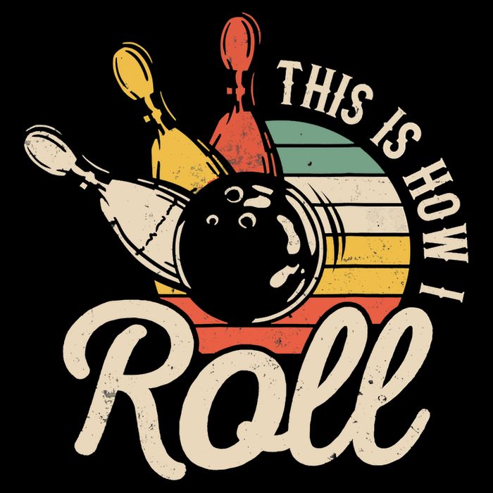 This Is How I Roll Retro Bowling Team Bowler Flat Bill Trucker Hat