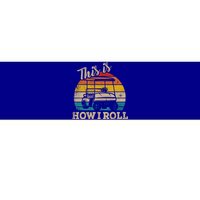 This Is How I Roll Retro Vintage Golf Cart Funny Golfing Gift Bumper Sticker