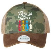 This Is How I Roll Bowling Bowler Bowlers Funny Legacy Tie Dye Trucker Hat