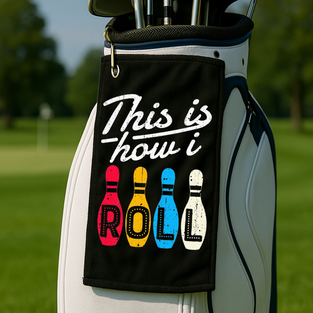 This Is How I Roll Bowling Bowler Bowlers Funny Golf Towel