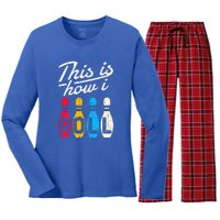 This Is How I Roll Bowling Bowler Bowlers Funny Women's Long Sleeve Flannel Pajama Set 