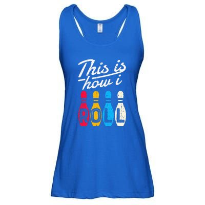 This Is How I Roll Bowling Bowler Bowlers Funny Ladies Essential Flowy Tank