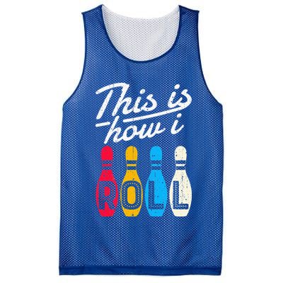 This Is How I Roll Bowling Bowler Bowlers Funny Mesh Reversible Basketball Jersey Tank