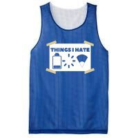 Things I Hate Programmer Gamer Funny Gamer Gift Mesh Reversible Basketball Jersey Tank