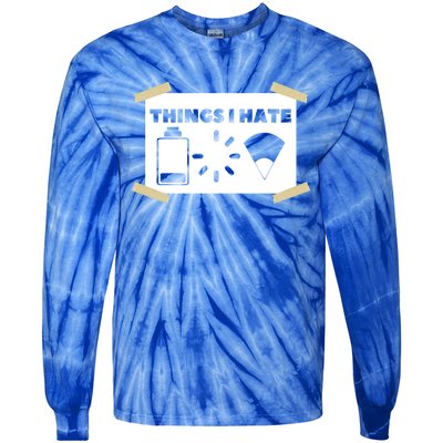 Things I Hate Programmer Gamer Funny Gamer Gift Tie-Dye Long Sleeve Shirt