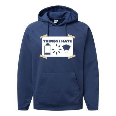 Things I Hate Programmer Gamer Funny Gamer Gift Performance Fleece Hoodie