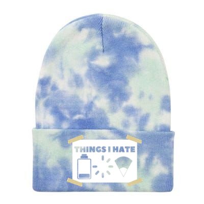 Things I Hate Programmer Gamer Funny Gamer Gift Tie Dye 12in Knit Beanie