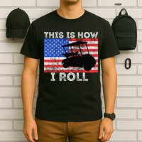 This Is How I Roll Golf Cart Driver American Flag Golfing T-Shirt