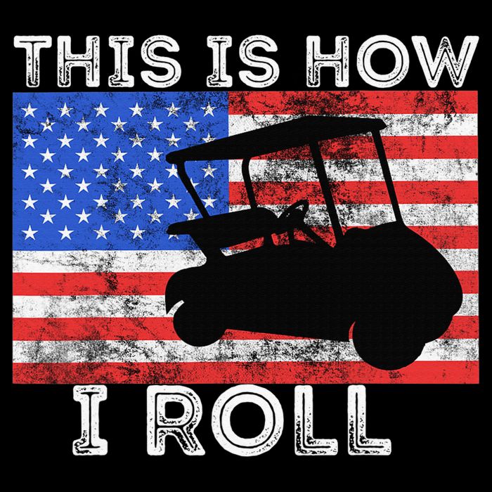 This Is How I Roll Golf Cart Driver American Flag Golfing City Backpack