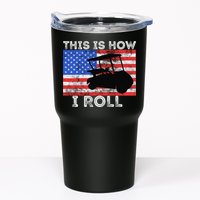 This Is How I Roll Golf Cart Driver American Flag Golfing Tumbler