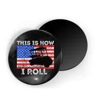 This Is How I Roll Golf Cart Driver American Flag Golfing Magnet