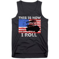 This Is How I Roll Golf Cart Driver American Flag Golfing Tank Top