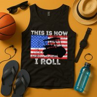 This Is How I Roll Golf Cart Driver American Flag Golfing Tank Top