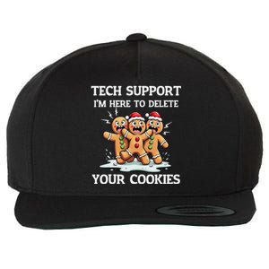 Techsupport IM Here To Delete Your Cookies Christmas Tshi Wool Snapback Cap