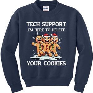 Techsupport IM Here To Delete Your Cookies Christmas Tshi Kids Sweatshirt