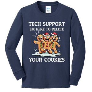 Techsupport IM Here To Delete Your Cookies Christmas Tshi Kids Long Sleeve Shirt