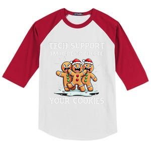 Techsupport IM Here To Delete Your Cookies Christmas Tshi Kids Colorblock Raglan Jersey