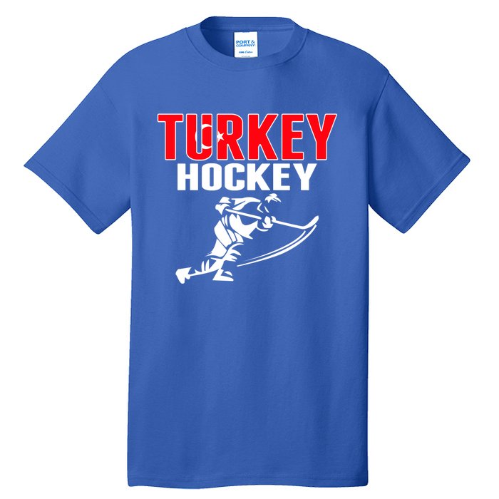 Turkey Ice Hockey Fans Jersey Turkish Hockey Team Supporter Great Gift Tall T-Shirt