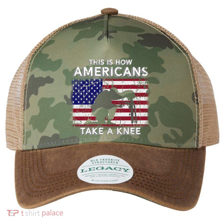 This Is How Americans Take A Knee Veteran Gift Legacy Tie Dye Trucker Hat