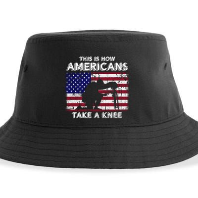 This Is How Americans Take A Knee Veteran Gift Sustainable Bucket Hat