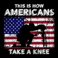 This Is How Americans Take A Knee Veteran Gift Sustainable Bucket Hat