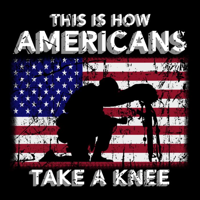 This Is How Americans Take A Knee Veteran Gift Sustainable Bucket Hat