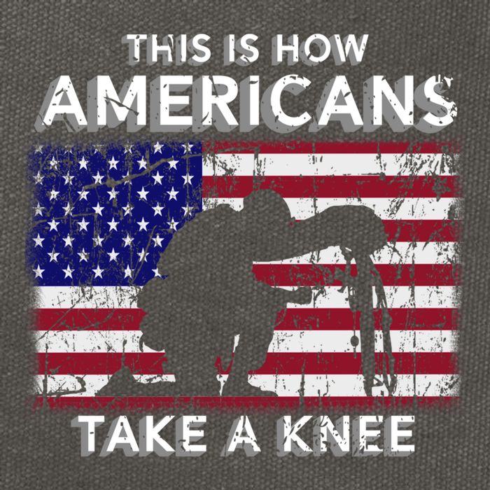 This Is How Americans Take A Knee Veteran Gift Cotton Canvas Backpack