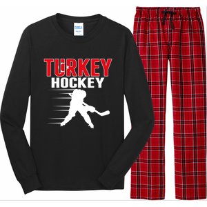 Turkey Ice Hockey Fans Jersey Turkish Hockey Team Supporter Cool Gift Long Sleeve Pajama Set