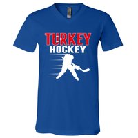 Turkey Ice Hockey Fans Jersey Turkish Hockey Team Supporter Cool Gift V-Neck T-Shirt