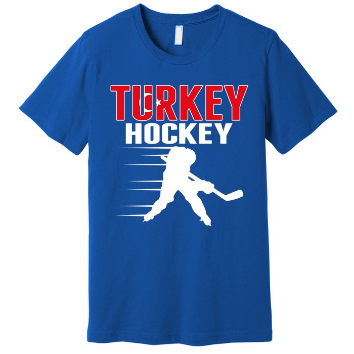 Turkey Ice Hockey Fans Jersey Turkish Hockey Team Supporter Cool Gift Premium T-Shirt