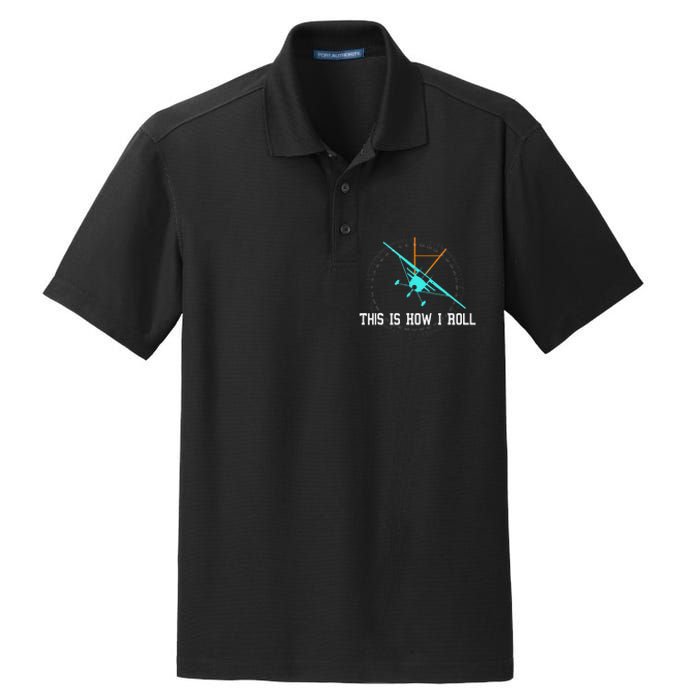 This Is How We Roll Pilot Funny Airplane Aircraft Tees Dry Zone Grid Polo