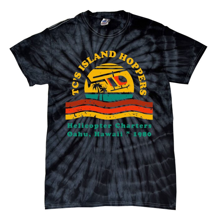 TcS Island Hoppers Helicopter Charters Hawaii Since 1980 Tie-Dye T-Shirt