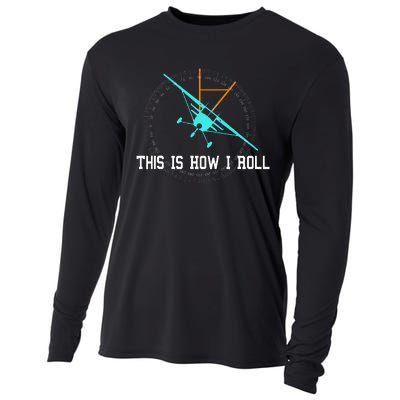 This Is How We Roll Pilot Funny Airplane Aircraft Tees Cooling Performance Long Sleeve Crew