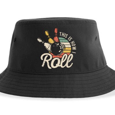 This Is How I Roll Retro Bowling Bowler Funny Gift Sustainable Bucket Hat