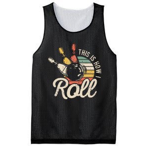 This Is How I Roll Retro Bowling Bowler Funny Gift Mesh Reversible Basketball Jersey Tank