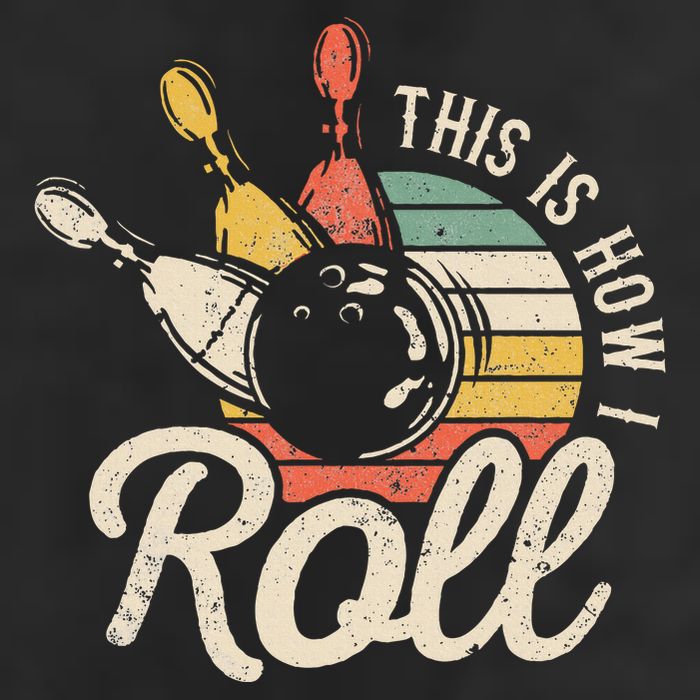 This Is How I Roll Retro Bowling Bowler Funny Gift Golf Towel