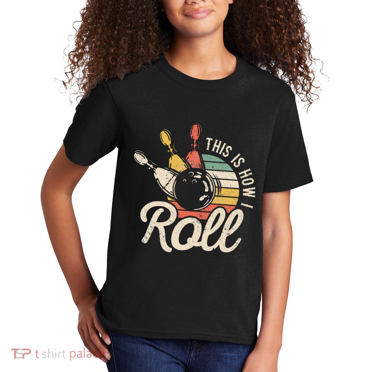 This Is How I Roll Retro Bowling Bowler Funny Gift Kids T-Shirt