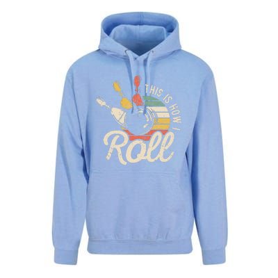 This Is How I Roll Retro Bowling Bowler Funny Gift Unisex Surf Hoodie